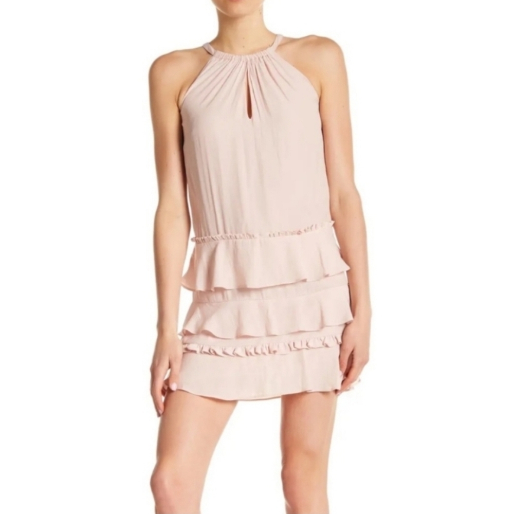 Ramy Brook Women's Leo Ruffled Mini Dress, Blush Pink, XSmall